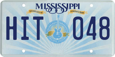 MS license plate HIT048