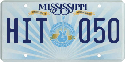 MS license plate HIT050
