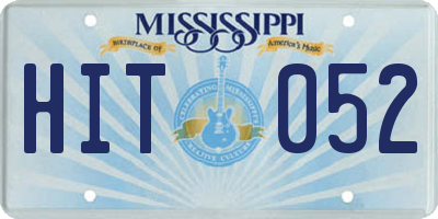 MS license plate HIT052