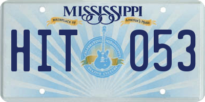MS license plate HIT053