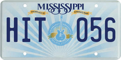 MS license plate HIT056