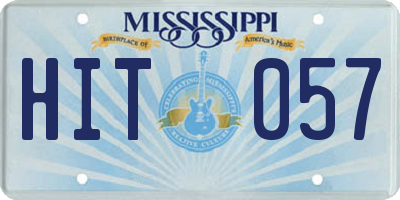 MS license plate HIT057