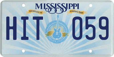 MS license plate HIT059