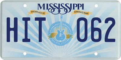 MS license plate HIT062