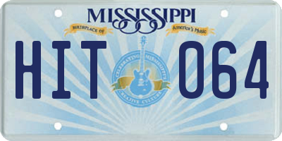 MS license plate HIT064