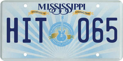 MS license plate HIT065