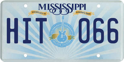 MS license plate HIT066