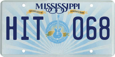 MS license plate HIT068