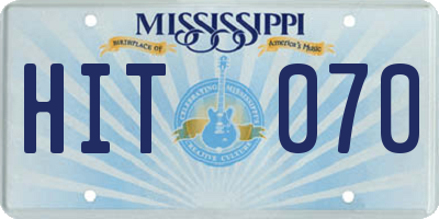 MS license plate HIT070