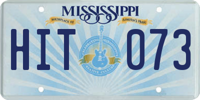 MS license plate HIT073