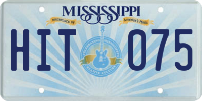 MS license plate HIT075