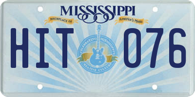 MS license plate HIT076