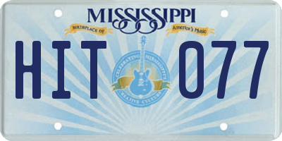 MS license plate HIT077