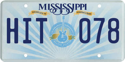 MS license plate HIT078