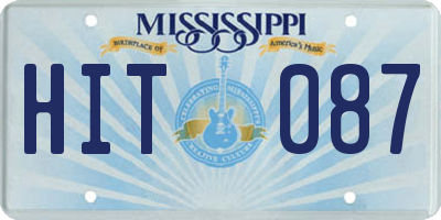 MS license plate HIT087