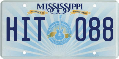 MS license plate HIT088