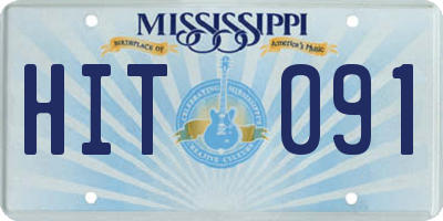 MS license plate HIT091