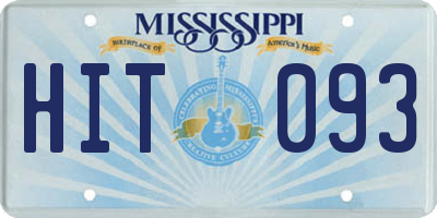 MS license plate HIT093