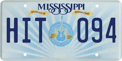 MS license plate HIT094