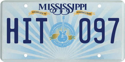 MS license plate HIT097