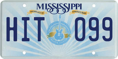 MS license plate HIT099
