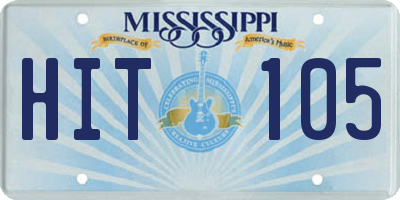 MS license plate HIT105