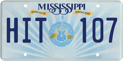 MS license plate HIT107
