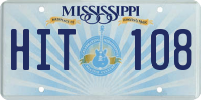 MS license plate HIT108