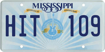 MS license plate HIT109
