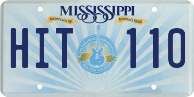 MS license plate HIT110
