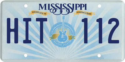 MS license plate HIT112