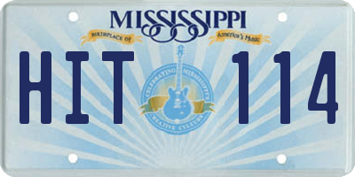 MS license plate HIT114