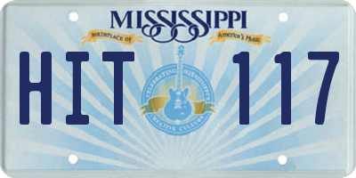 MS license plate HIT117