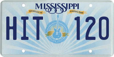 MS license plate HIT120