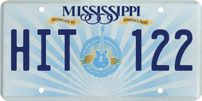 MS license plate HIT122