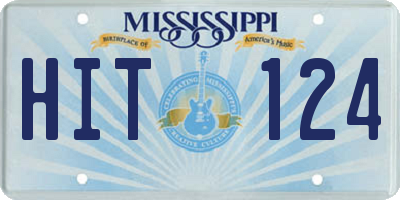 MS license plate HIT124