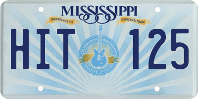 MS license plate HIT125