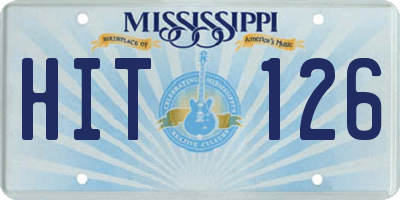 MS license plate HIT126