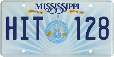 MS license plate HIT128
