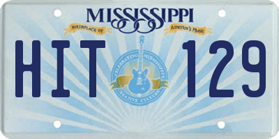 MS license plate HIT129
