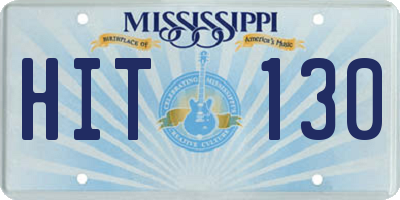 MS license plate HIT130