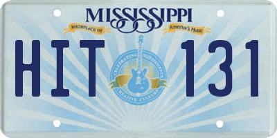 MS license plate HIT131
