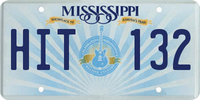 MS license plate HIT132