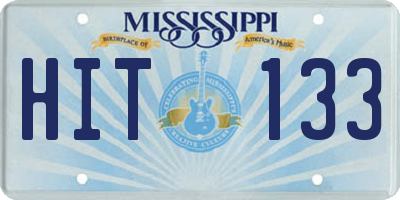 MS license plate HIT133