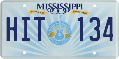 MS license plate HIT134