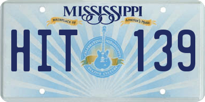 MS license plate HIT139