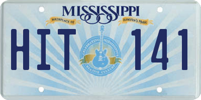 MS license plate HIT141