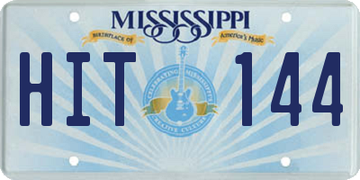 MS license plate HIT144
