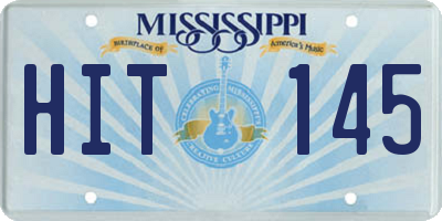 MS license plate HIT145