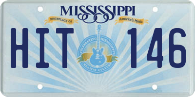 MS license plate HIT146
